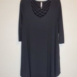 ZENANA PREMIUM JERSEY DRESS 3/4 SLEEVE 1X